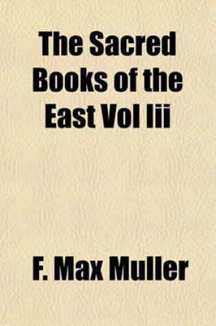 Cover of The Sacred Books of the East Vol III