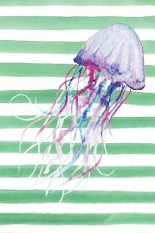 Cover of Jellyfish Green Watercolor Stripe Journal