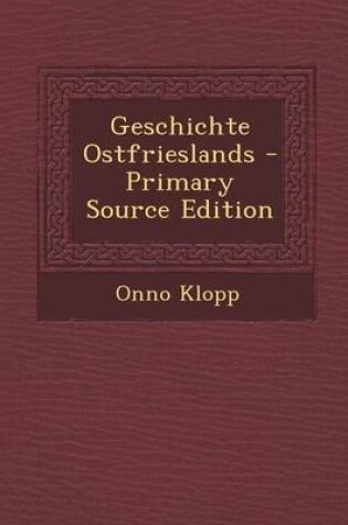 Cover of Geschichte Ostfrieslands