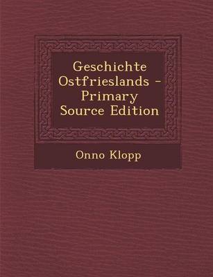 Book cover for Geschichte Ostfrieslands