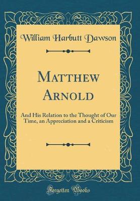 Book cover for Matthew Arnold