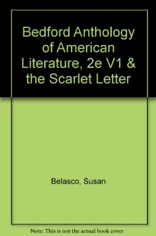 Cover of Bedford Anthology of American Literature, 2e V1 & the Scarlet Letter