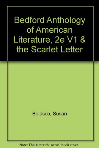 Book cover for Bedford Anthology of American Literature, 2e V1 & the Scarlet Letter