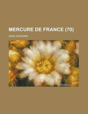 Book cover for Mercure de France (70); Serie Moderne