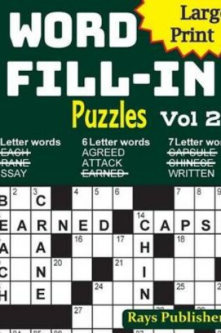 Cover of Large Print Word Fill-in Puzzles 2