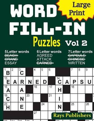 Book cover for Large Print Word Fill-in Puzzles 2