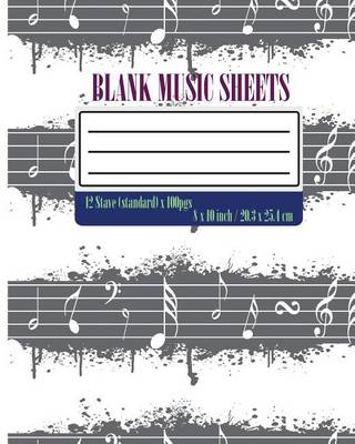 Book cover for blank music sheet