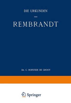 Book cover for Die Urkunden UEber Rembrandt