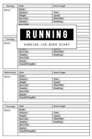 Cover of Running Log Book Diary