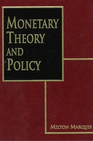 Cover of Monetary Theory and Policy