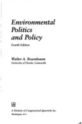 Cover of Environmental Politics & Policy