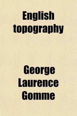 Book cover for English Topography (Volume 2)