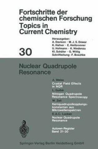 Cover of Nuclear Quadrupole Resonance