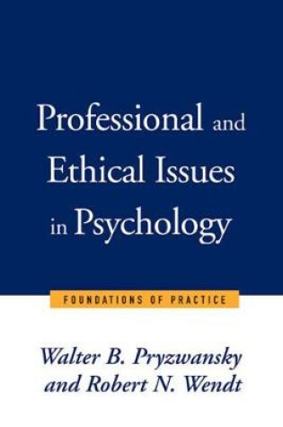 Cover of Professional and Ethical Issues in Psychology