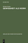 Book cover for Gewissheit ALS Norm