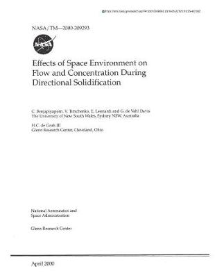 Book cover for Effects of Space Environment on Flow and Concentration During Directional Solidification