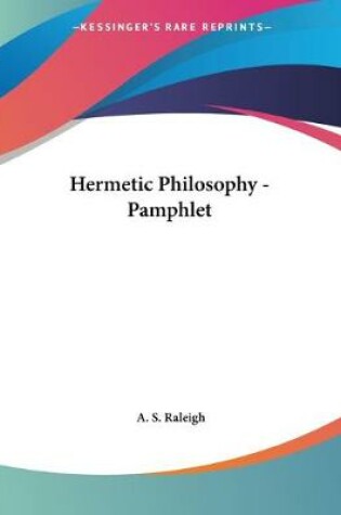 Cover of Hermetic Philosophy - Pamphlet