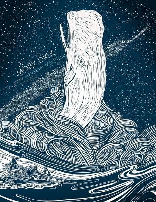 Book cover for Moby Dick by Herman Melville (Illustrated)
