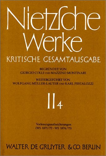 Book cover for Vorlesungsaufzeichnungen (Ws 1870/71 - Ws 1874/75)