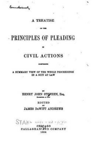 Cover of A Treatise on the Principles of Pleading in Civil Actions