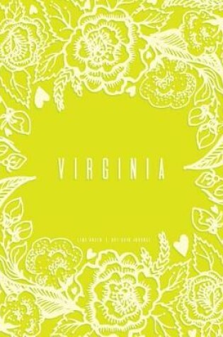 Cover of Virginia - Lime Green Dot Grid Journal