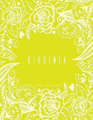 Book cover for Virginia - Lime Green Dot Grid Journal