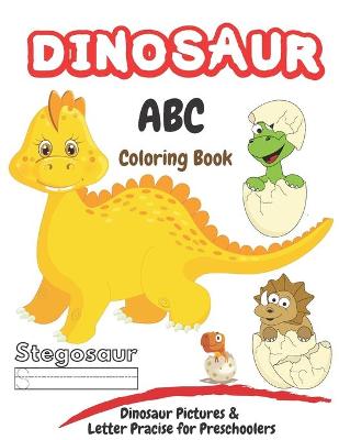 Book cover for Dinosaur ABC Coloring Book