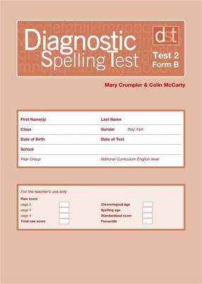 Book cover for Diagnostic Spelling Tests: Test 2, Form B (Pk10)