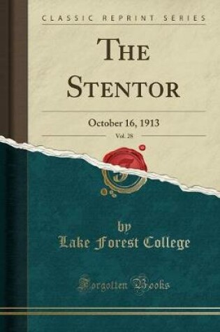 Cover of The Stentor, Vol. 28