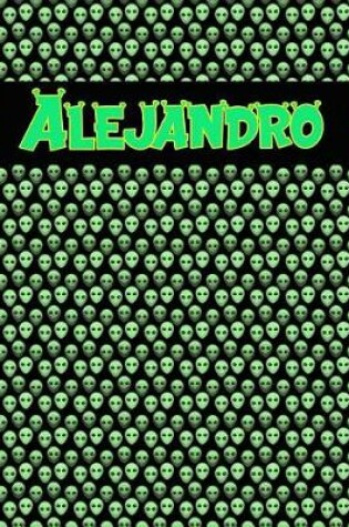 Cover of 120 Page Handwriting Practice Book with Green Alien Cover Alejandro