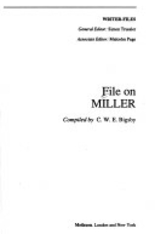 Cover of File on Miller