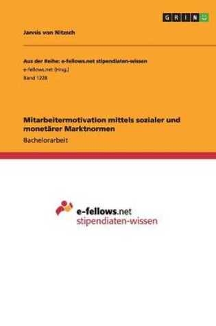 Cover of Mitarbeitermotivation mittels sozialer und monetärer Marktnormen