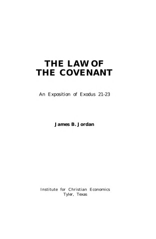 Book cover for The Law of the Covenant