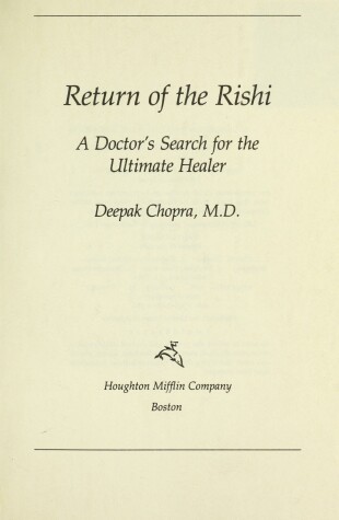 Book cover for Return of the Rishi