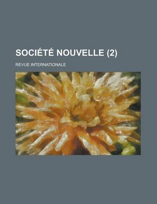 Book cover for Societe Nouvelle; Revue Internationale (2)