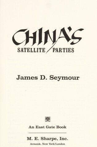 Cover of China's Satellite Parties