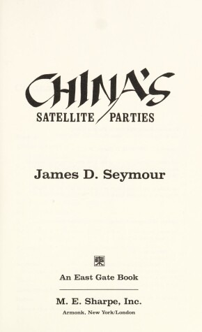 Book cover for China's Satellite Parties