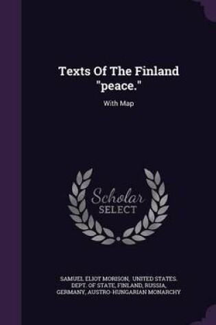 Cover of Texts of the Finland Peace.