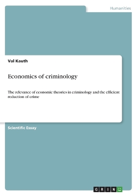 Book cover for Economics of criminology