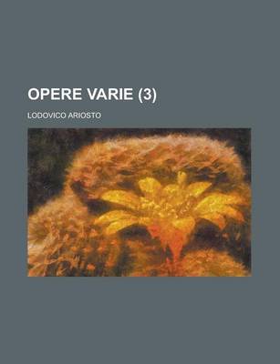 Book cover for Opere Varie (3)