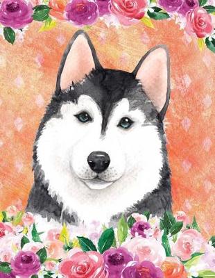 Book cover for My Big Fat Bullet Journal for Dog Lovers Husky in Flowers 5