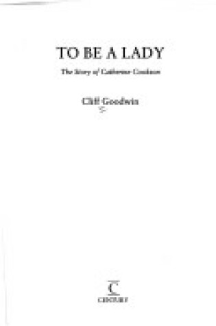 Cover of To be a Lady