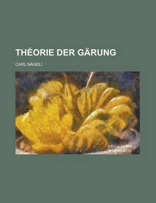 Book cover for Theorie Der Garung