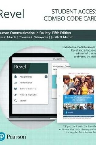 Cover of Revel for Human Communication in Society -- Combo Access Card