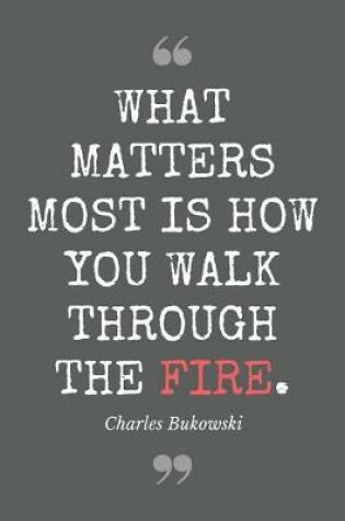 Cover of What matters most is how you walk through the fire. Charles Bukowski