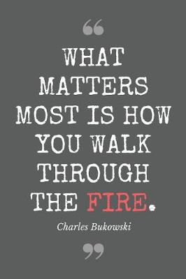 Book cover for What matters most is how you walk through the fire. Charles Bukowski