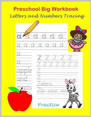 Book cover for Preschool Big workbook Letters and Number Tracing Practice