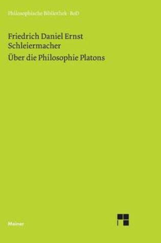 Cover of Uber Die Philosophie Platons