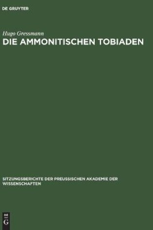 Cover of Die ammonitischen Tobiaden