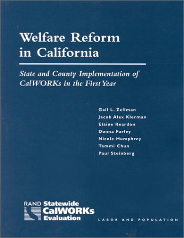 Book cover for Welfare Reform in California